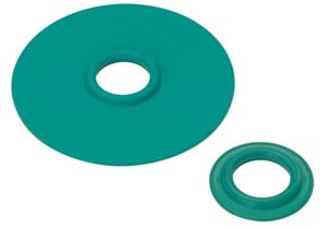 Mighty-Seal 3/4" to 1/2" Raintight Reducing Washers.  Product contains one coated and one uncoated galvanized steel reducing washer.  Maintains Raceway Integrity.  Sunlight Resistant.  Suitable for use in Wet Locations.