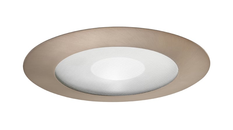 212N WH Round Frosted Lens Trim with Clear Center, 5 in ID x 6-1/4 in OD, LED Lamp, For Use With IC20, IC20 W, IC20 S, IC20R, IC20LED and TC20LED Series Housing