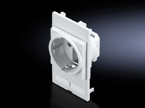 2482400 Modular Interface Cover, 250 V AC, 50/60 Hz, IP65, 10 to 16 A at 230 V AC, Die Cast Zinc/Polycarbonate, Graphite Gray/Sulfur Yellow