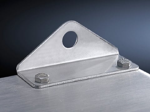 2505510 Wall Angle, For Use With Compact Enclosures, 2-Hole, Sheet Steel, Light Gray
