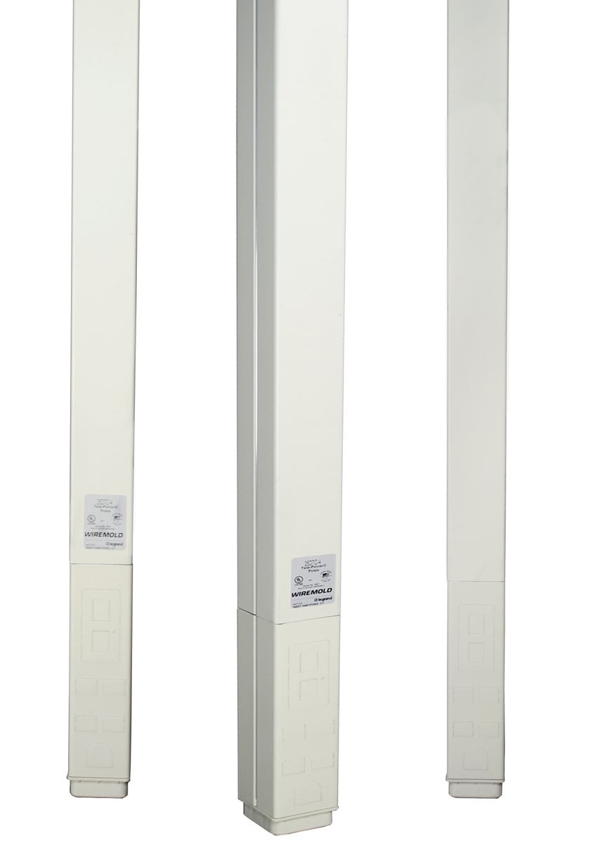 Tele-Power; Blank Vertical Drop Pole; 12 ft Length x 3.250 Inch Width x 3.310 Inch Height, Steel, Gray