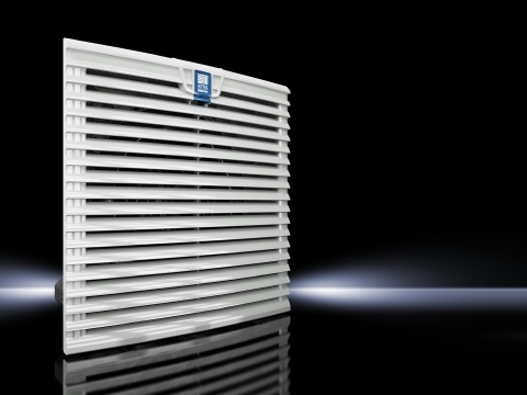 3244100 TopTherm 1-Phase Filter Fan Unit, 230 V AC, 0.43/0.6 A, 95/135 W Power Rating, 412/453.2 cfm Air Flow, NEMA 3/3R/4/4X/12/IP54/55/56 Enclosure