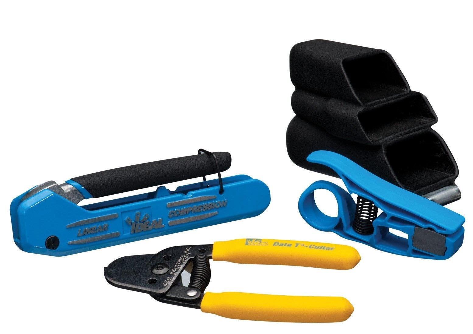 33-622 LinearX Compression Hip Kit, 4 Pieces, For Use With RG-59/6/6 Quad/Plenum Coax, F/BNC/RCA Compression Connectors