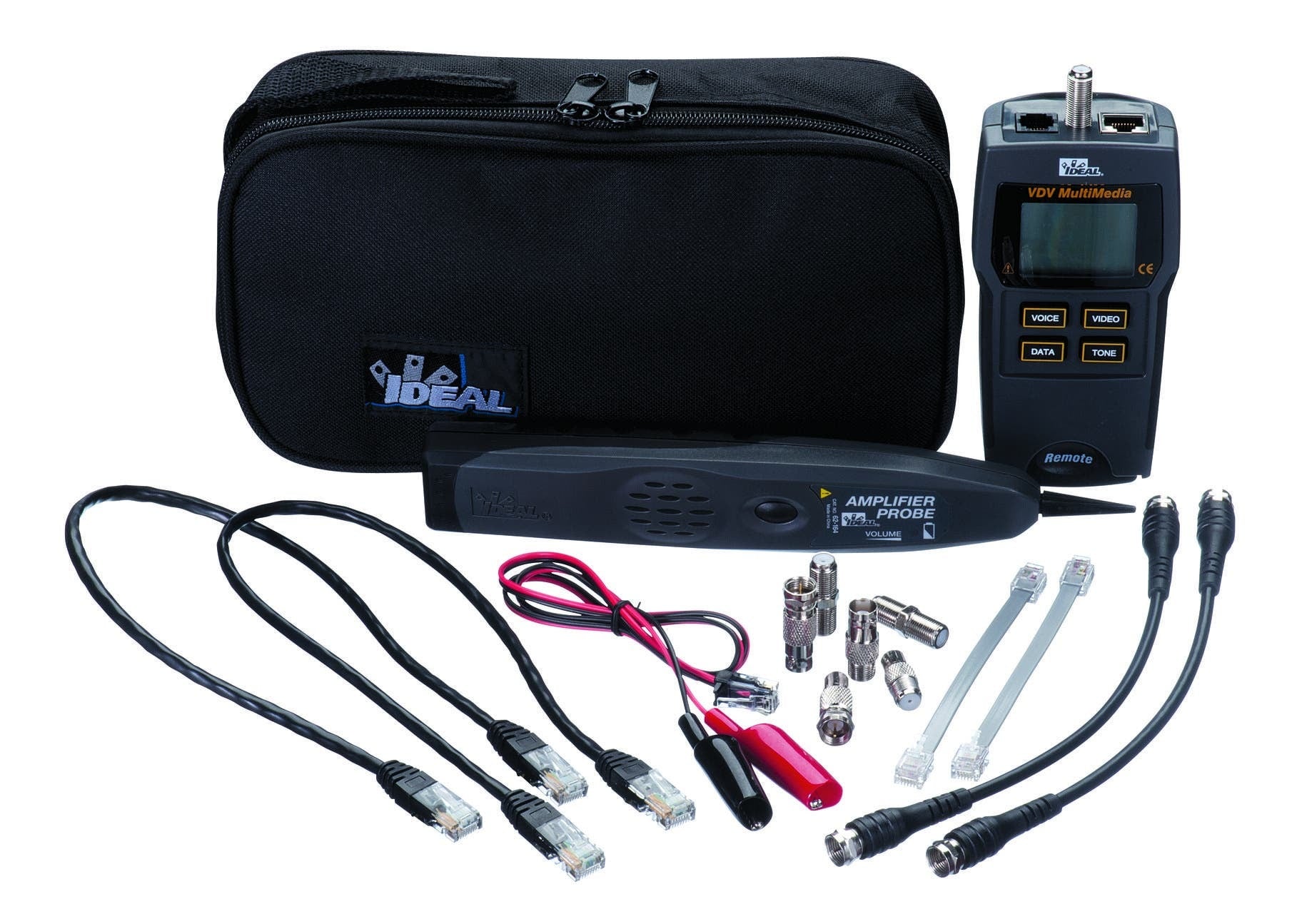 33-866 Test-Tone-Trace VDV Kit, For Use With Voice/Data/Video (VDV) Installation System, LAN/Data Networks, Telephone, Audio/Video, Security and Other General Coaxial or Twisted Pair Installations, Fabric