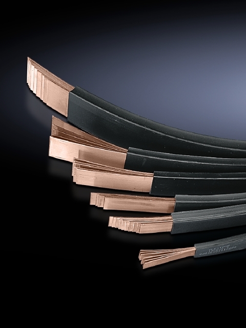 3570005 Laminated High-Purity Grounding Busbar, 2000 mm L x 0.79 in W, Electrolyte Copper/Vinyl
