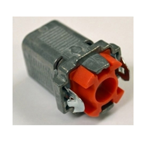 3/8" Single Barrel, Double-Snap Cable Connector, Insulated, Zinc Die Cast