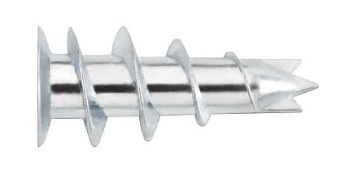 Drywall Anchor Kit, Zinc Alloy with #8 x 1-1/4" Screws, Square/Phillips, Includes #2-2" Hex Power Bit
