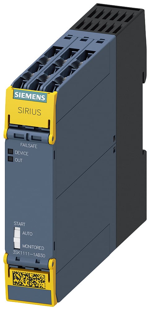 3SK11111AB30 Sirius Safety Relay, 5 mA, 3NO-1NC 3 Form A/1 Form B Contact, 24 V AC/DC V Coil