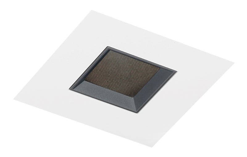 3SQAPIN BS WHSF Adjustable Pinhole Self-Flanged Square Reflector Trim, 1-1/4 in ID, Halogen Lamp, For Use With IC43SQ, TC43SQ, TC943SQ 3-1/4 in Square Universal Downlight Housing