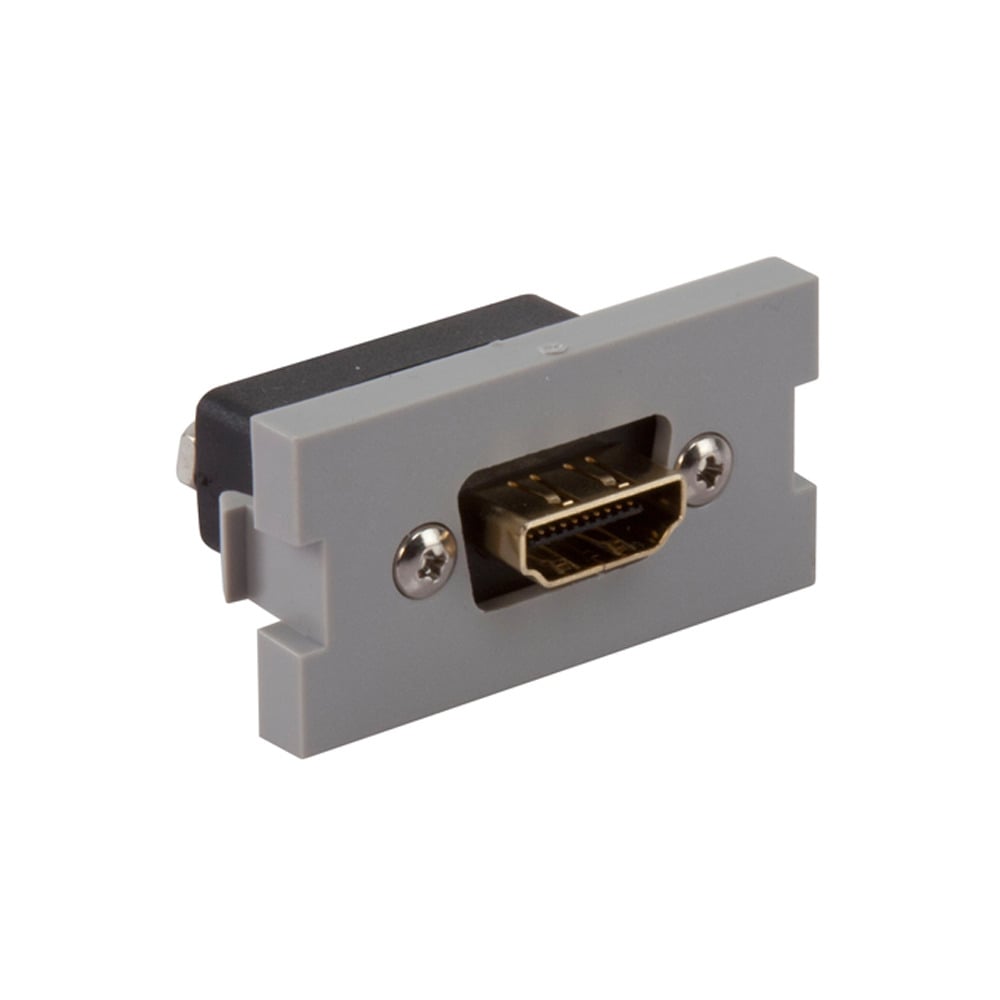 41290-HDG Feed Through MOS Module Adapter, Jack End A, Jack End B, Gray