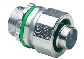 Connector, Liquid Tight, Straight, US Steel, Size 3/4 Inch
