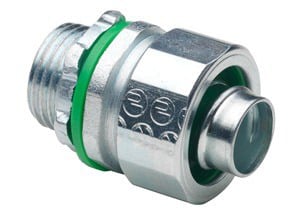 Connector, Liquid Tight, Straight, US Steel, Size 2 Inch