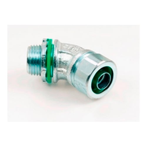 Connector, Liquid Tight, 45 degree, US Steel, Size 3/4 Inch