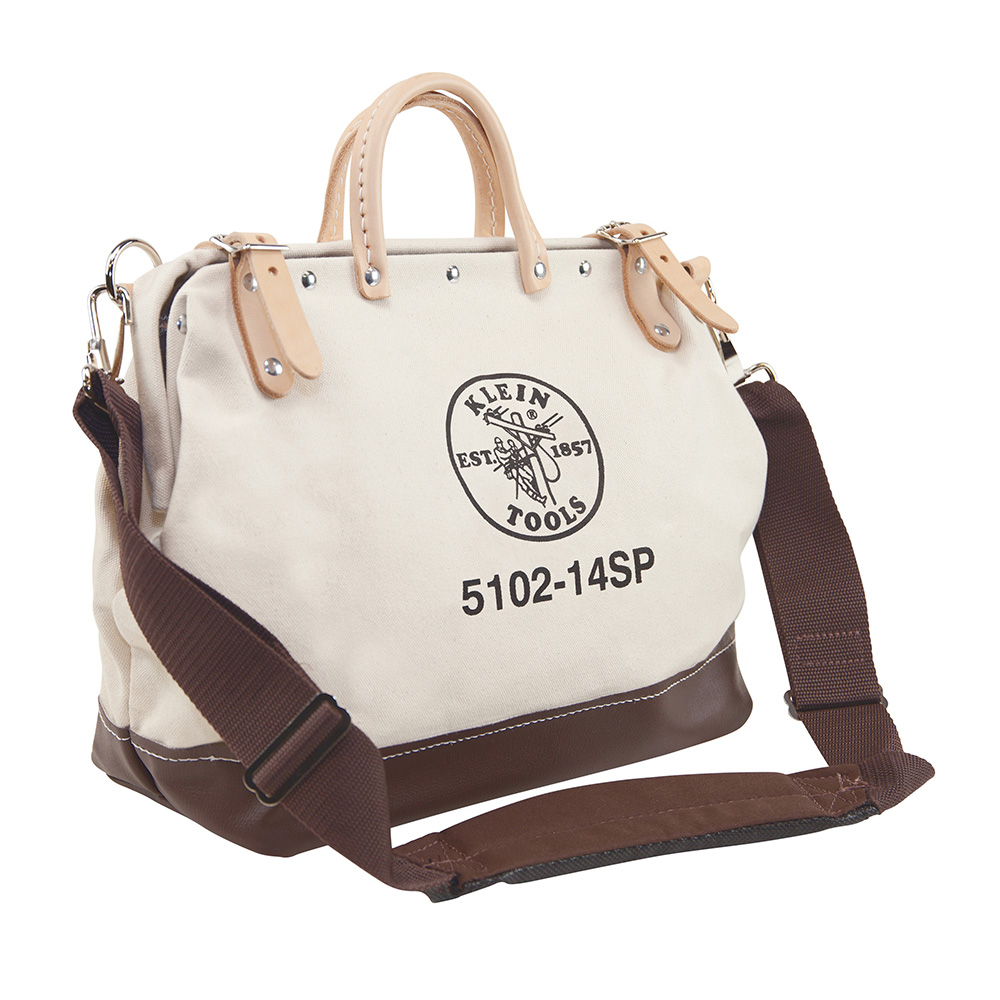 5102-14SP Deluxe Tool Bag, Canvas, Brown/Tan