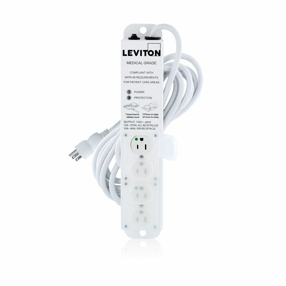 5304M-1S5 5300 Type 3 SPD Surge Protected Power Strip, 125 V AC, 15 A, 4 Outlets, 15 ft L Cord