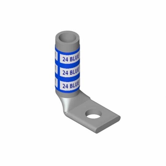 54930BEUBPH Color-Keyed 1-Hole Compression Lug, 8 AWG Copper Stranded Conductor, Die Code: 21, 1/4 in Stud, Copper