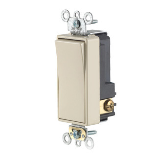 56021-2I Decora Plus Self-Grounding Standard Low Voltage AC Quiet Switch, 24 V AC/DC, 3 A, SPST Contact