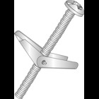 3/16 (10-24) x 3" Toggle Bolts and Wings, Mushroom Head, Square/Slotted, Zinc