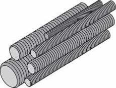 1/4"-20 x 6' Threaded Rod, Zinc Plated