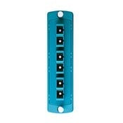 5F100-6QC OPT-X Fiber Optic Precision Molded Fiber Optic Adapter Plate, SC Duplex End A, SC Duplex End B, (6) 50 um Multi-Mode Fiber, Zirconia Ceramic Connector