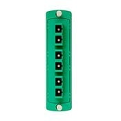 5F100-6VC OPT-X Fiber Optic Precision Molded Fiber Optic Adapter Plate, SC Duplex End A, SC Duplex End B, (6) Single Mode/APC Single Mode Fiber, Zirconia Ceramic Connector