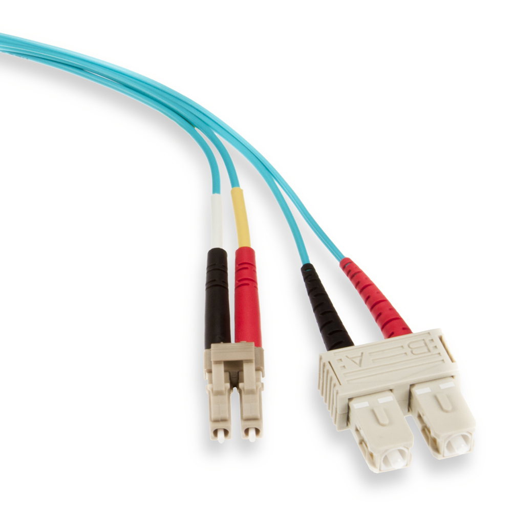 5LDCL-M02 Economy Duplex Multi-Mode Fiber Optic Patch Cord, 2 Fiber, 50/125 um Core, 2 m L