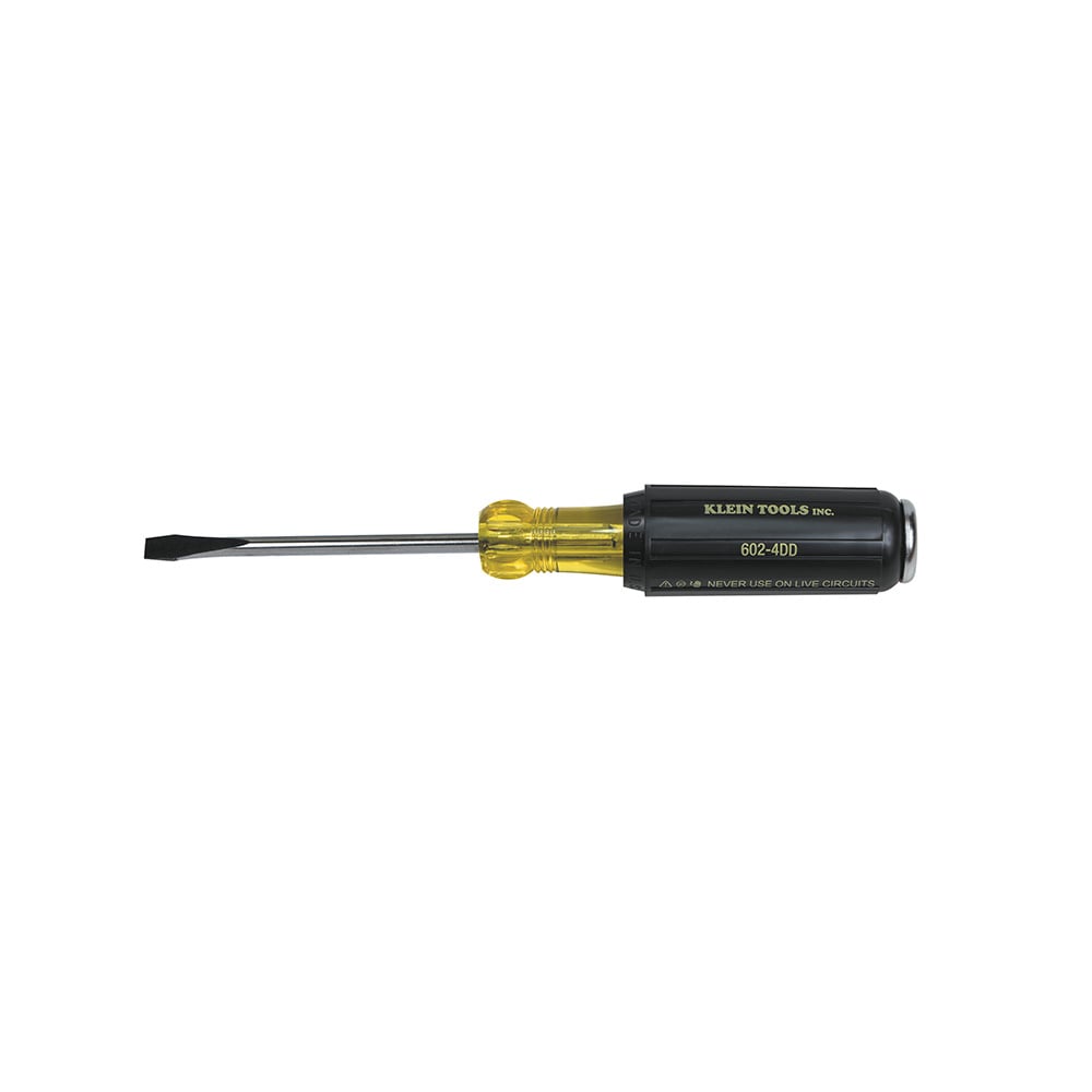 602-4DD Demolition Screwdriver, 1/4 in Cabinet Point, Metal Shank, 9 in OAL, Acetate Handle, Polished Chrome