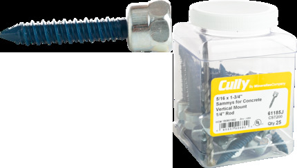 5/16 x 1-3/4" Sammys for Concrete, Vertical Mounting, 3/8" Rod, Model #CST 20,Jar