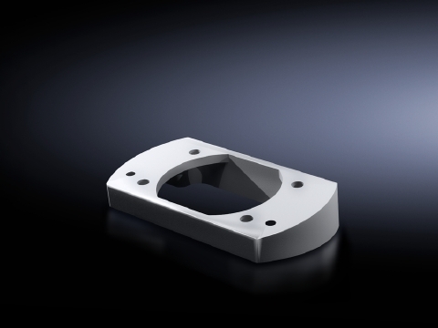 6206440 10 deg Angle Rigid Tilting Adapter, For Use With Model CP 60 Enclosure Section of 120 mm L x 65 mm W Support Arm Connection, Die Cast Zinc, Pale Gray