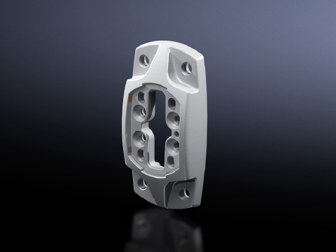 6206820 Rigid Small Wall/Base Mounting Bracket, For Use With Model CP 60 Wall Section of Support Arm System, Cast Aluminum, Pale Gray