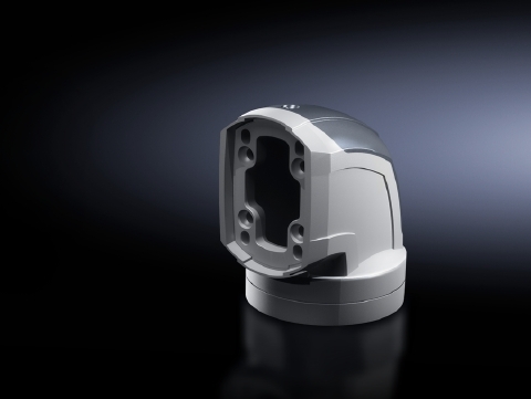 6212380 90 deg Angle Coupling, For Use With 130 mm Dia Support Arm Connection, Aluminum/Die Cast Zinc, Light Gray