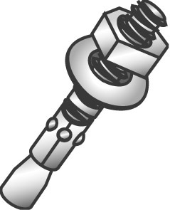 3/8 x 3" Heavy Duty Wedge Anchors, Zinc Plated,Jar