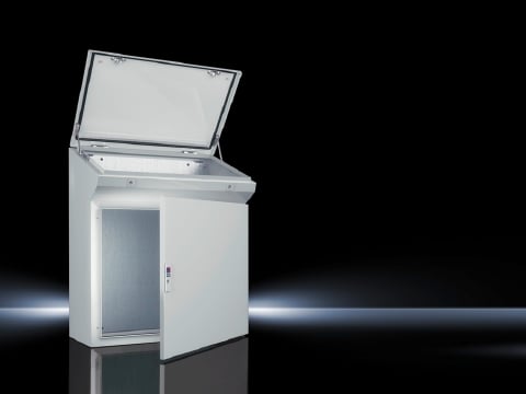 6742500 TP Series Console Enclosure, 47 in W x 20 in D x 38 in H, NEMA 3R/IP55, Sheet Steel