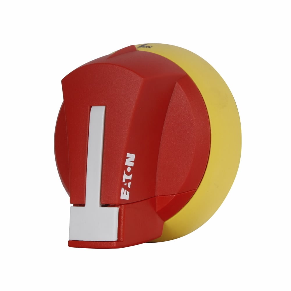 68C6048G42 Type S01 Rotary Handle, 1.73 in L x 3.07 in W x 3.15 in H, Red/Yellow