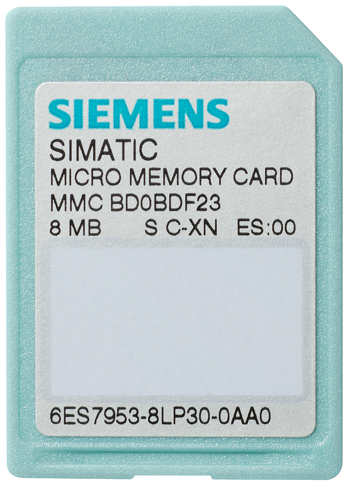 6ES79538LL310AA0 Simatic Micro Memory Card, 32 mm H x 24 mm W x 1.4 mm D, For Use With S7-300/C7/ET 200 System