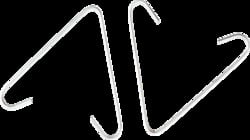 10 Gauge Side Mount V-Hooks, Fluorescent Fixture Hangers, Zinc Plated