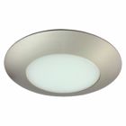 6" Trim, Wet Location and Air-Tite Listed Satin Nickel Trim with Frosted Albalite Lens
