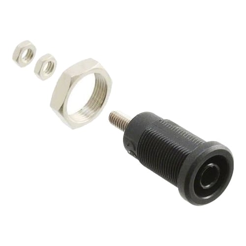 72930-0 Panel Mt IEC1010 4mm (0.16 in) Jack For Sheathed Plugs Banana Plug-Jack, Red