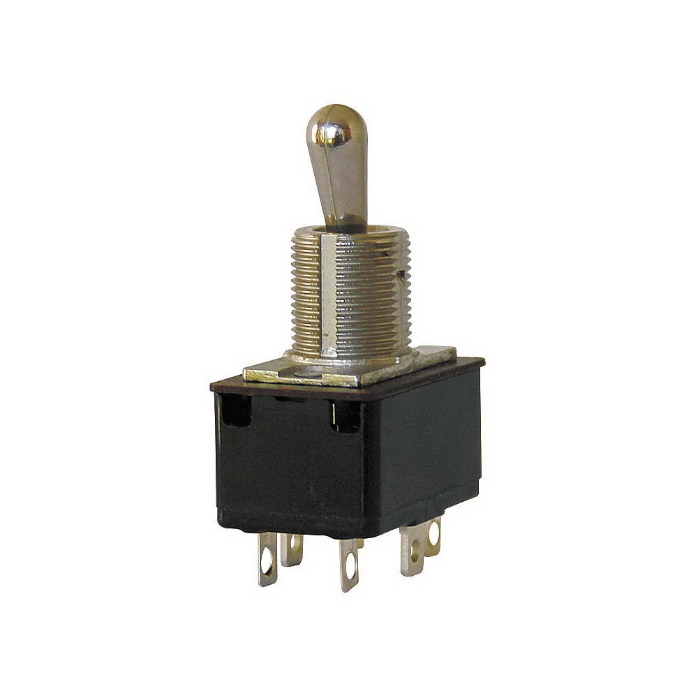 7503K15 7500 AC Rated ON/OFF/ON Toggle Switch, 125/250 V AC, 10/15 A, 1/2, 3/4 hp Power Rating, SPDT Contact
