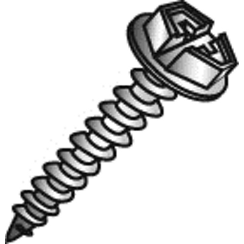 10 x 3/4" Sheet Metal Screws, Hex Washer Head, Combo Phillips/Slotted, Zinc