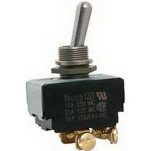 7803K31 7800 AC Rated ON/OFF Toggle Switch, 125/250 V AC, 10/20 A, 1 hp, DPST