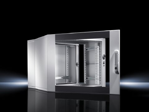 7824520 Door Hinge, 2-Hole, 180 deg Door Opening Angle, For Use With TS8, TS IT Series Enclosure, Carbon Steel Door, Die Cast Zinc, Light Gray