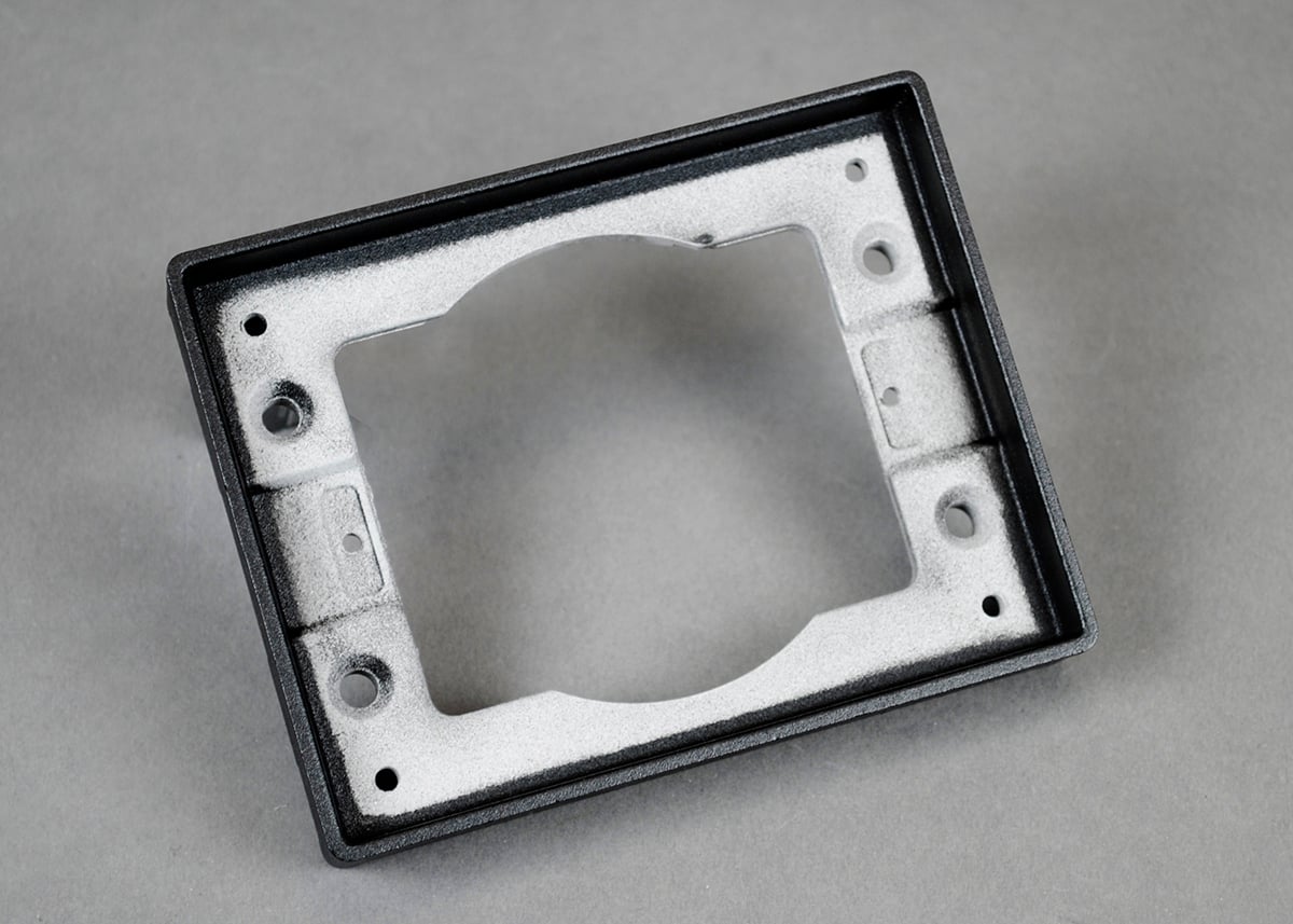 OmniBox Series 1 Gang Carpet and Tile Flange Cover Plate; 4-1/2 Inch Length x 3-1/2 Inch Width, Powder Coated Aluminum, Black
