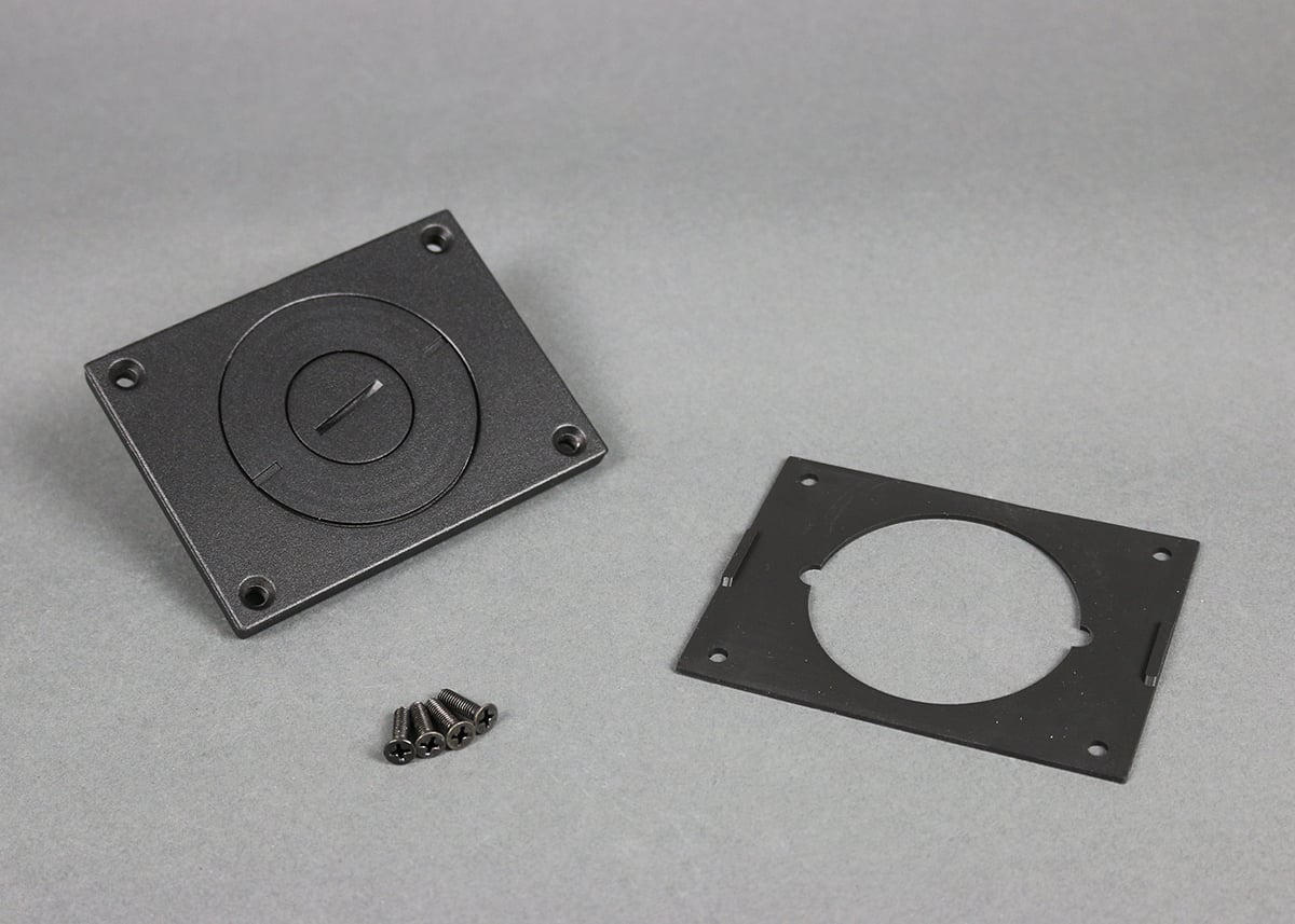 Cover Plate, Powder-Coated Aluminum, 3/4" Plugs, Color: Nickel