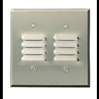 2-Gang Louvre Device Louvre Wallplate Standard Size 302 Stainless Steel Strap Mount     - Stainless Steel