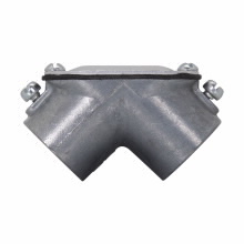 875MT DC Pull Elbow, 3/4 in Trade, 90 deg, Die Cast Zinc, Plated