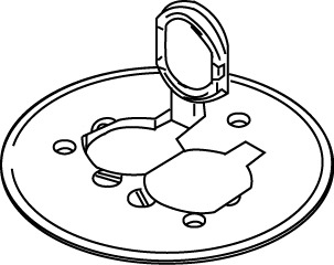 ROUND CARPET DUPLEX FLANGE BK