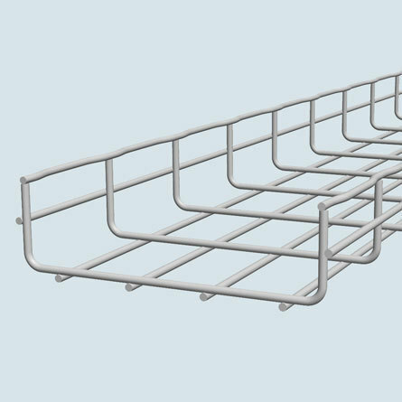 CF54/300BL CF54 Wire Mesh Cable Tray, 120 in L x 12 in W, 1008 Carbon Steel
