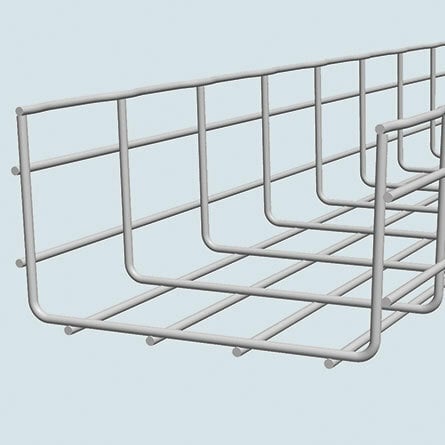 CF105/300BL CF105 Wire Mesh Cable Tray, 120 in L x 12 in W, 1008 Carbon Steel