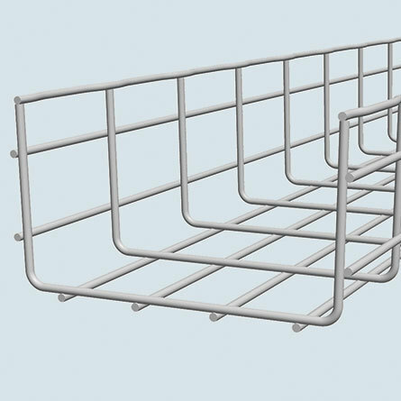 CF105/600BL CF105 Wire Mesh Cable Tray, 120 in L x 24 in W, 1008 Carbon Steel
